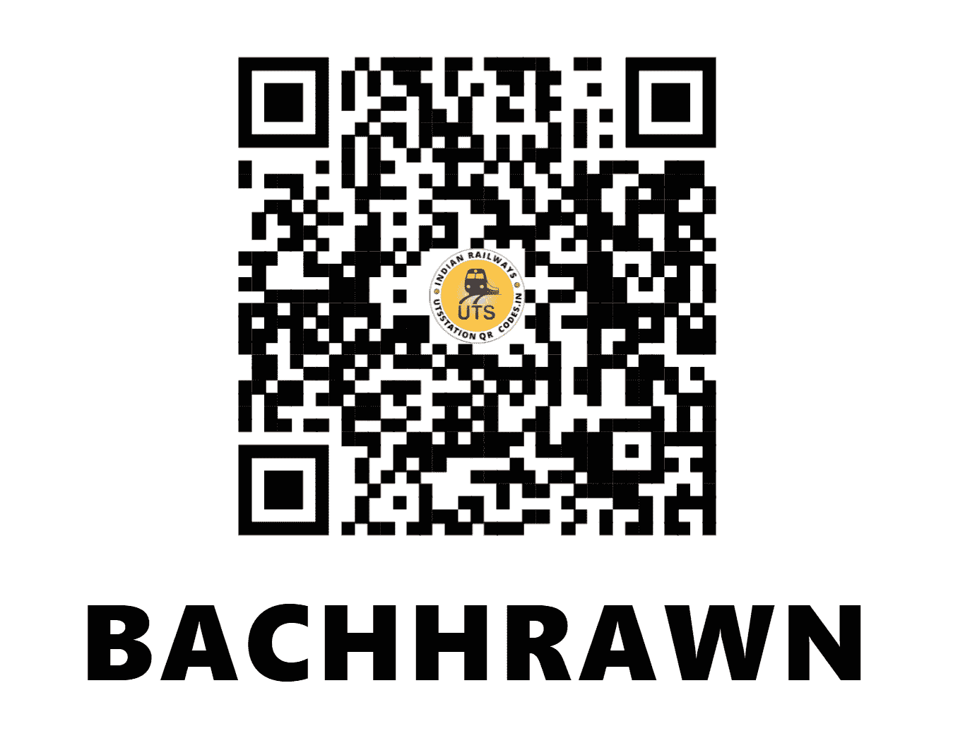 UTS QR Code for BACHHRAWN - BCN (NR - UTTAR PRADESH)